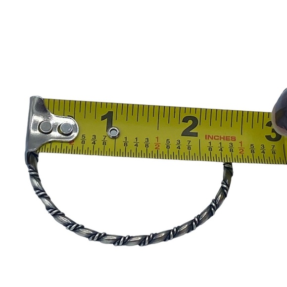 Sterling silver 925 bangle cuff twisted braid 6.5” wrist NA Native American - Picture 8 of 9